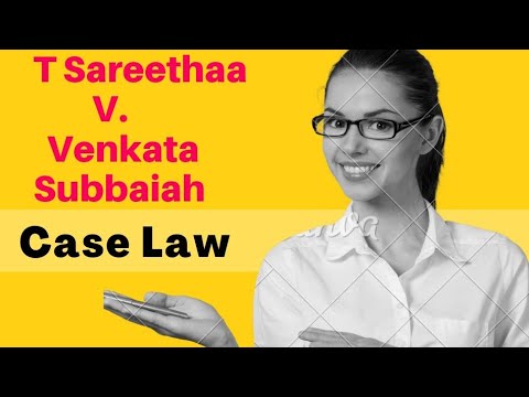 T Sareetha V. T Venkatta Subbaiah Case | Case Study | Restitution Of Conjugal Rights| Rankup Legal