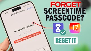 Screen Time Passcode Forgot? - How to Reset on iPhone 15