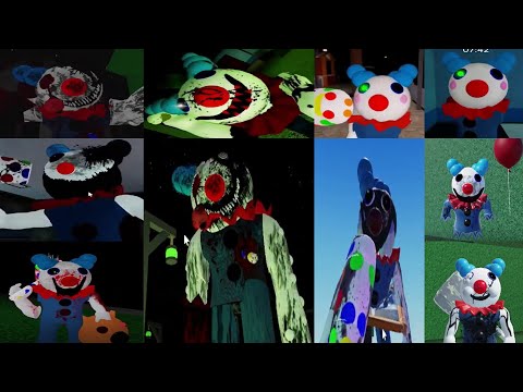 Original Piggy Clowny Jumpscare Vs Ghost Vs P:TROI Vs Bot Vs Chapters Concept (OLD, NEW) Vs No Hands