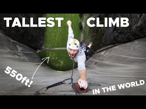 Climbing the WORLDS HIGHEST artificial climbing route! 650++ holds on a dam ft Toby Segar Video