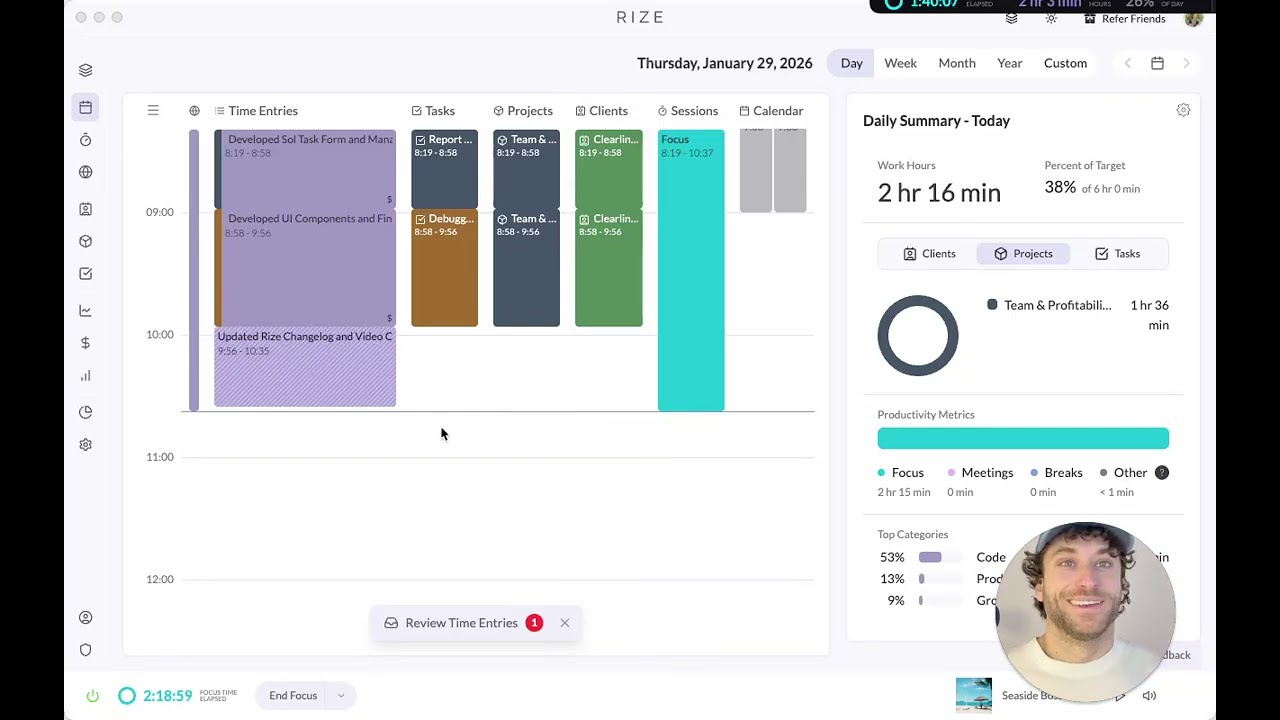 New in Rize: Client, Project & Team Reports (Export CSV/PDF + Scheduled Emails)