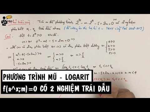 Toán 12: Tìm mđể phương trình mũ có hai nghiệm phân biệt trái dấu