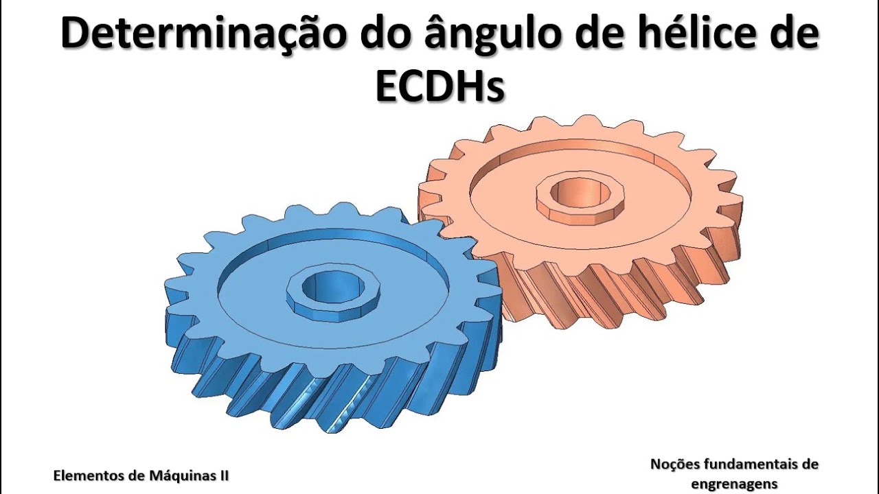 Fundamentos de engrenagens - Determinação do ângulo de hélice de ECDHs