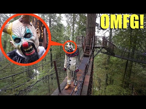 when you see this Clown in this abandoned tree fort, Run away as fast as you can!! (He's Crazy)