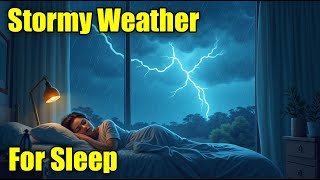 SLEEP SOUNDS: Stormy Weather, Rain Sounds, Wind, Thunderstorm, Rainstorm, Sounds For Sleep, 10 Hours