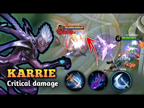 SIDELANE KARRIE INSANE CRITICAL DAMAGE🔥 MLBB
