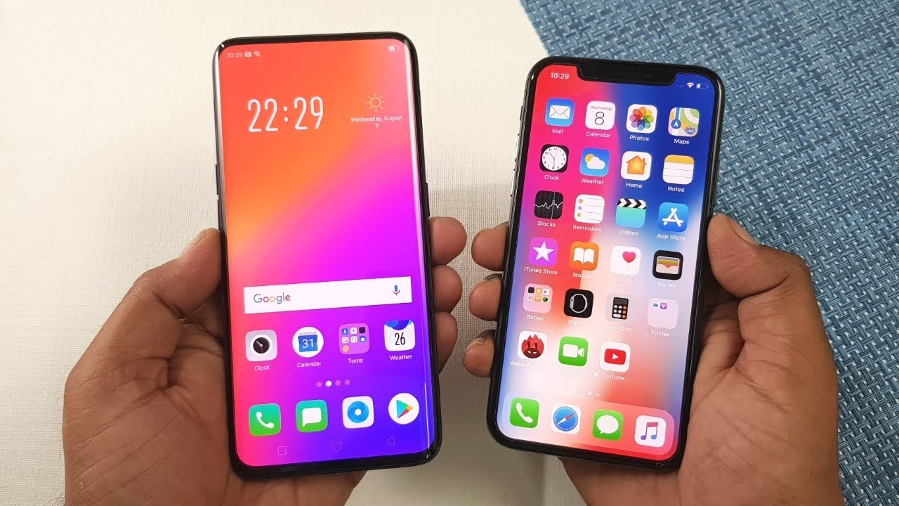 Oppo Find X vs iPhone X Speed Test !