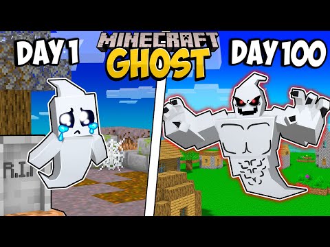 I Survived 100 Days as a GHOST in Minecraft