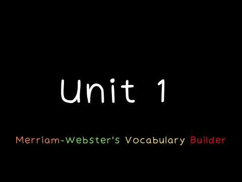 Merriam-Webster's Vocabulary Builder audiobook # Unit 1