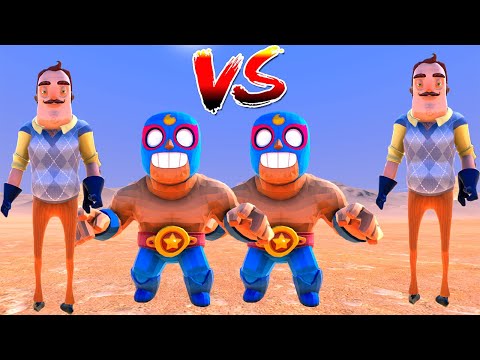 Hello Neiggbor Wilson Vs Brawl Stars El Primo 😱 - Süper Kahramanlar