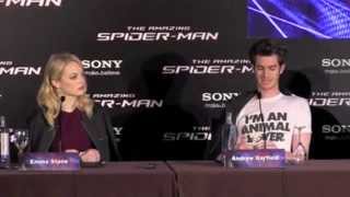 Andrew Garfield and Emma Stone Madrid Press Conference 2012