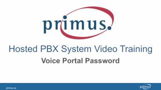 Primus Hosted Phone System - Extra Voicemail Change Password