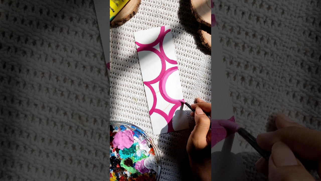 Bookmark painting #bookmark #acrylicpaniting #painting #art #easypainting #diy