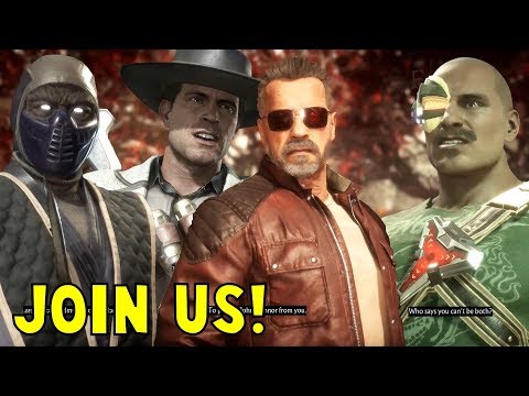 Reprogrammed Terminator & Kombatants Want to hire Him - Mortal Kombat 11 (MK11 2019)