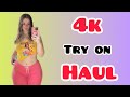 4K Try On Haul 4K Transparent Cleaning Lingerie Chic Mesh Dress Try On Haul