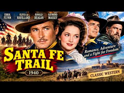 Santa Fe Trail (1940) | Errol Flynn, Olivia de Havilland | Epic Western Adventure with Ronald Reagan