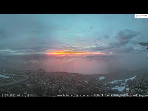16th of July 2022 - kunanyi / Mount Wellington - Hobart Tasmania Australia Daily 4K Time-lapse