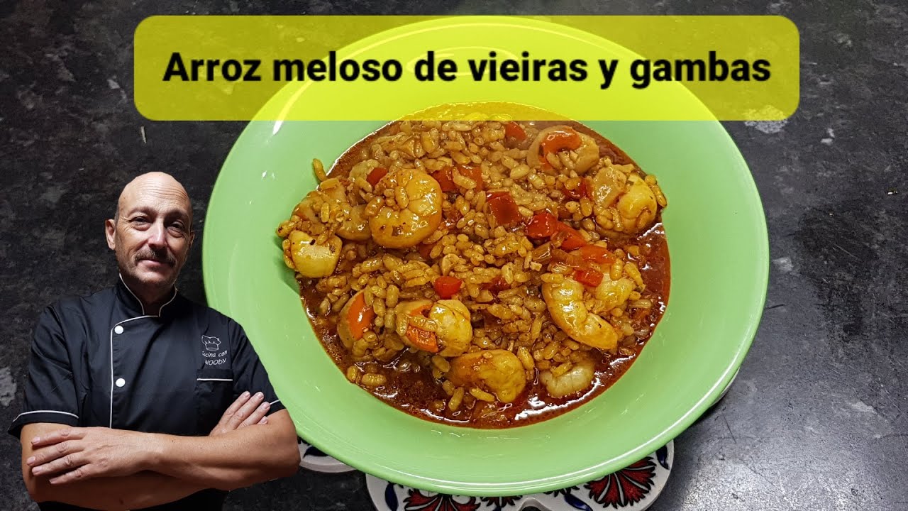 Arroz meloso con Vieras y Gambas (reeditado)