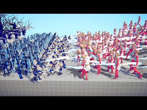 100x ACIENT ARMY ⚔️ vs 💀 100x SPOOKY ARMY / Totally Accurate Battle Simulator ( TABS )