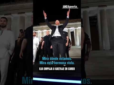 Ilia EMPUJA a Gaethje en careo frente a la Casa Blanca 🔥 #Iliatopuria #Justingaethje #ufccasablanca