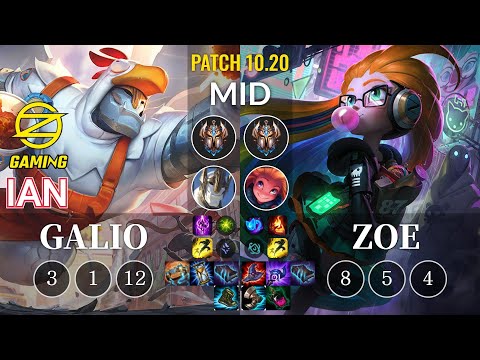 OZ Ian Galio vs Zoe Mid - KR Patch 10.20
