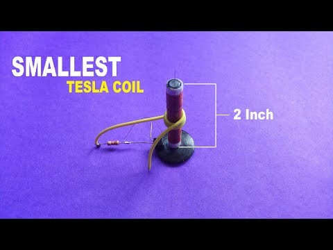 How To Make Mini [Smallest] Tesla Coil..Very Easy To Make..Diy Tesla Coil..