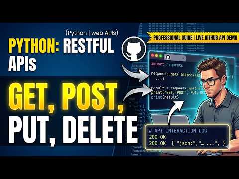 Restful Apis Explained In Python Get Post Put Delete With Github Api Python Github