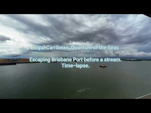 Thumbnail for @RoyalCaribbean Quantum of The Seas Departing Brisbane during a storm.