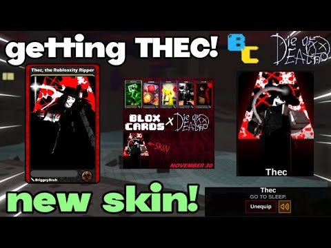 getting the THEC Pursuer Skin & SERVER-WIPING! | Die Of Death X Blox Cards (Collab Skin)