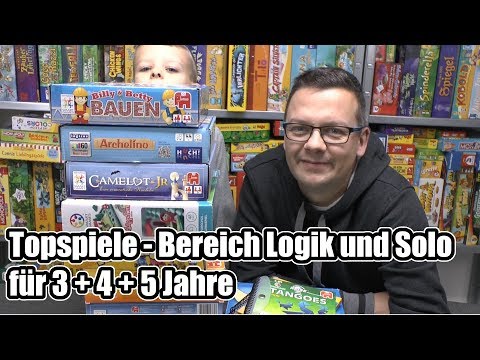 Topspiele - Bereich Logikspiele / Solospiele für 3 Jahre + 4 Jahre + 5 Jahre