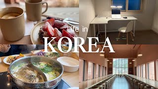 Daily Life In Korea: Shabu Shabu, Beautiful cafe & Setting Up My New Workspace