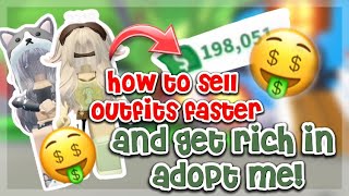 How to sell OUTFITS in ADOPT ME and get RICH 🤑‼️