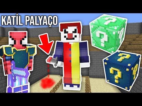 KATİL PALYAÇO VS ŞANS BLOKLARI CHALLENGE - Minecraft