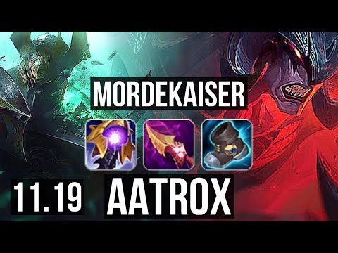 MORDEKAISER vs AATROX (TOP) | 6/1/9, 2.4M mastery, Rank 8 Morde | NA Grandmaster | v11.19