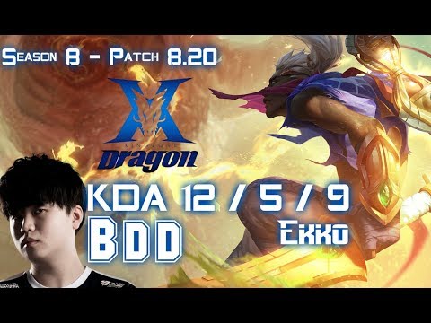 KZ BDD EKKO vs TWISTED FATE Mid - Patch 8.20 KR Ranked