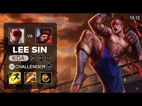 Lee Sin vs Wukong Jungle - KR Challenger - Patch 13.12 Season 13