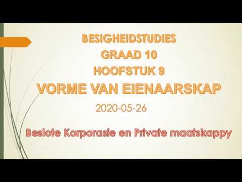 BESIGHEIDSTUDIE GRAAD 10: 26 Mei 2020 - periode 6 (26106)