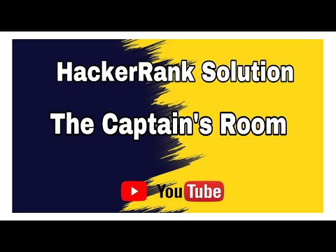 The Captains Room Hackerrank Solution Sets In Python