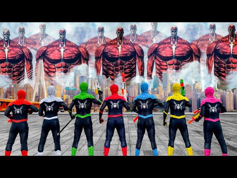 What If 7 Spider-Man Bros In 1 House..? || SPIDER-MAN Vs Titan Full Story (Funny Live Action)