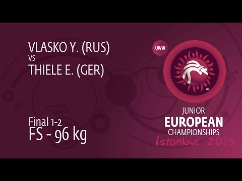 GOLD FS - 96 kg: Y. VLASKO (RUS) df. E. THIELE (GER), 4-3