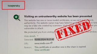 How to Fix Visiting an untrustworthy website has been prevented