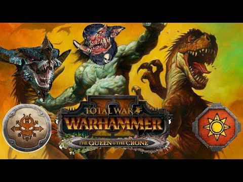 Norsca vs Lizardmen | Total War Warhammer 2 - The Queen &  The Crone DLC