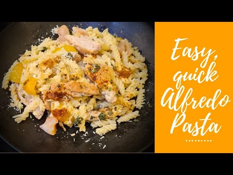 Fusilli in Alfredo Sauce | Pasta in white sauce | Make with pasta of your choice!
