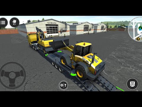 Long Trailer Truck Driving - Transporting Heavy Equipment Truck Excavator to Construction Site #3