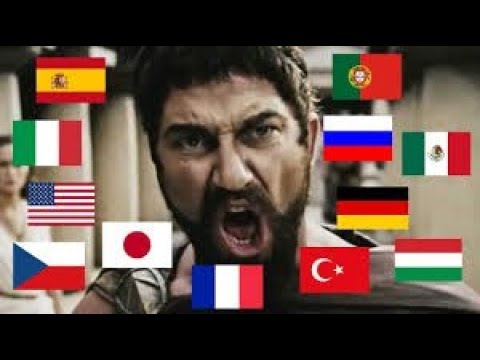 THIS IS SPARTA  in different languages