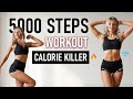 5000 STEPS IN 30 MIN  WALKING WORKOUT AT HOME | calorie burning super sweaty  fast walking