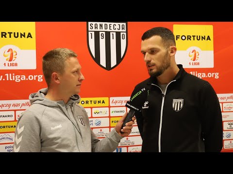 2022-11-04 Sandecja Nowy Sącz - Zagłębie Sosnowiec 4-1 (1-1), rozmowa z Tomaszem Boczkiem