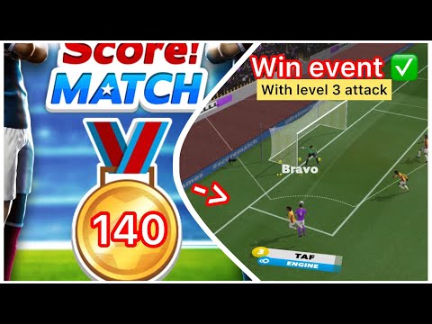 Score Match ! SUPER 🥇140 GOLD MEDALS WITH LEVEL 3 ATTACK 😱 ⚽️ ( 5-3-2 formation - EVENT 🏆)
