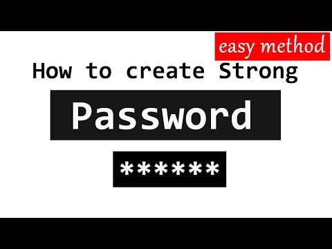 How to Create Best Easy to Remember Strong Password ( Simple Method ) Video