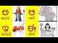Kannada Alphabets With Picture Learn Kannada Alphabet Kannada Letters KANNADA VARNAMALE